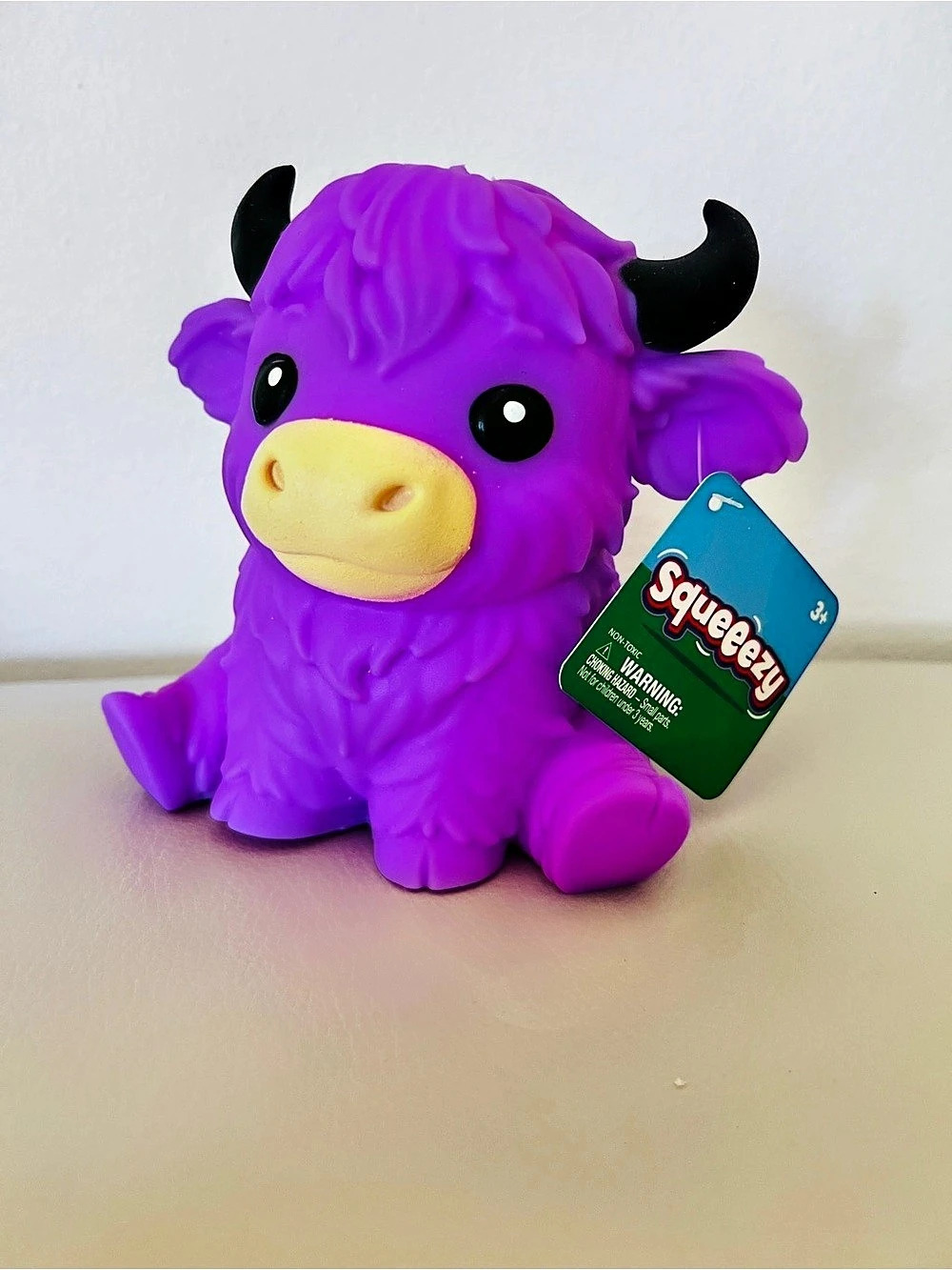 Toymendous Squeeezy Purple Highland Cow Squishy Toy